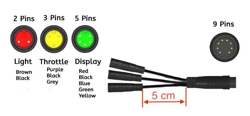 Dây nối điều khiển ngắn 5cm